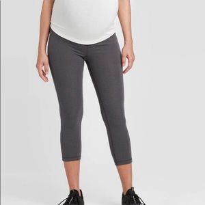 Crossover Panel Active Capri Maternity Pants